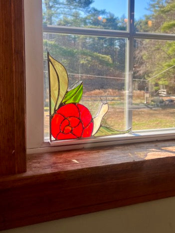 Stained Glass Corner Snail