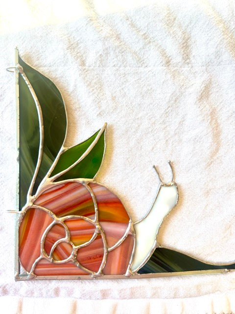 Stained Glass Corner Snail