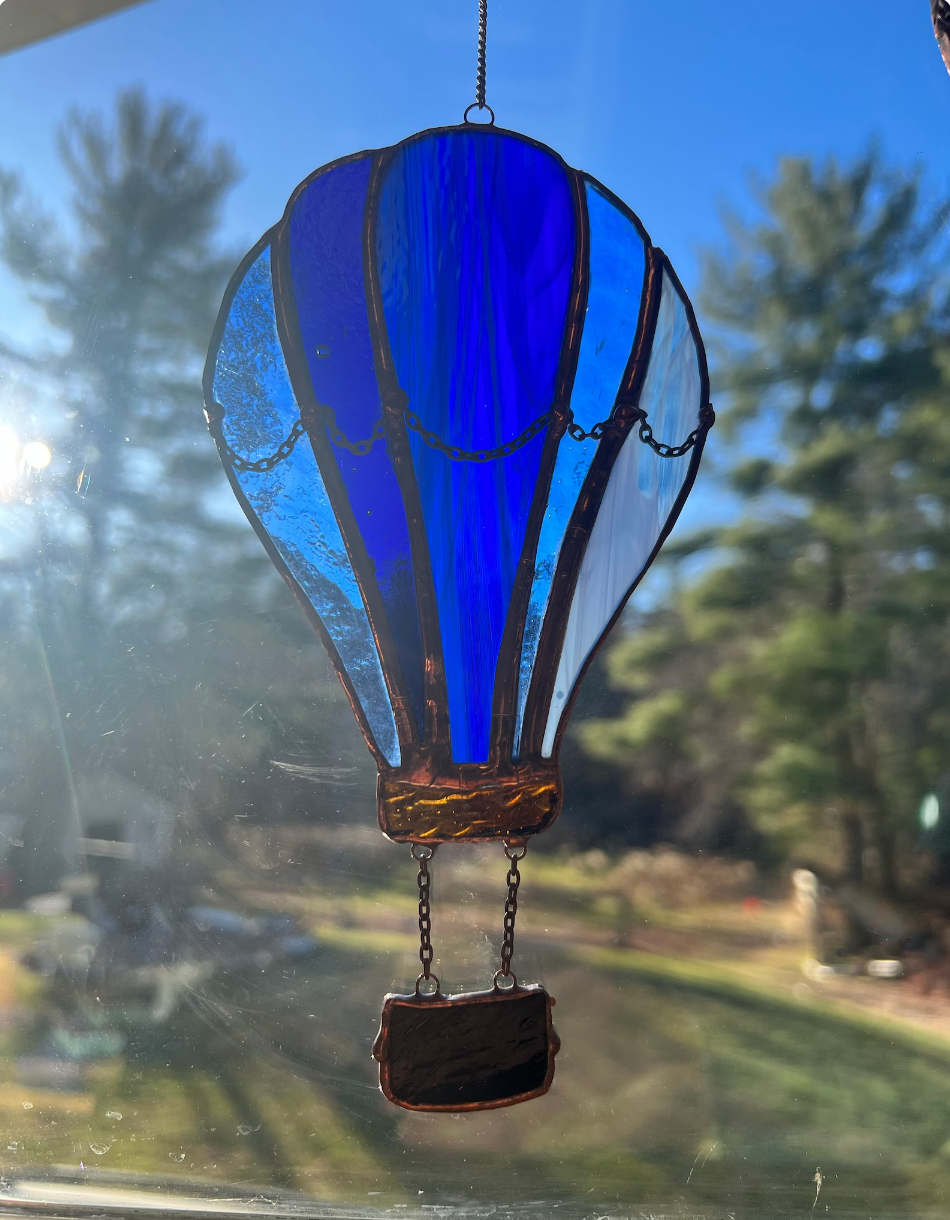 Stained Glass Antique Style Hot Air Balloons